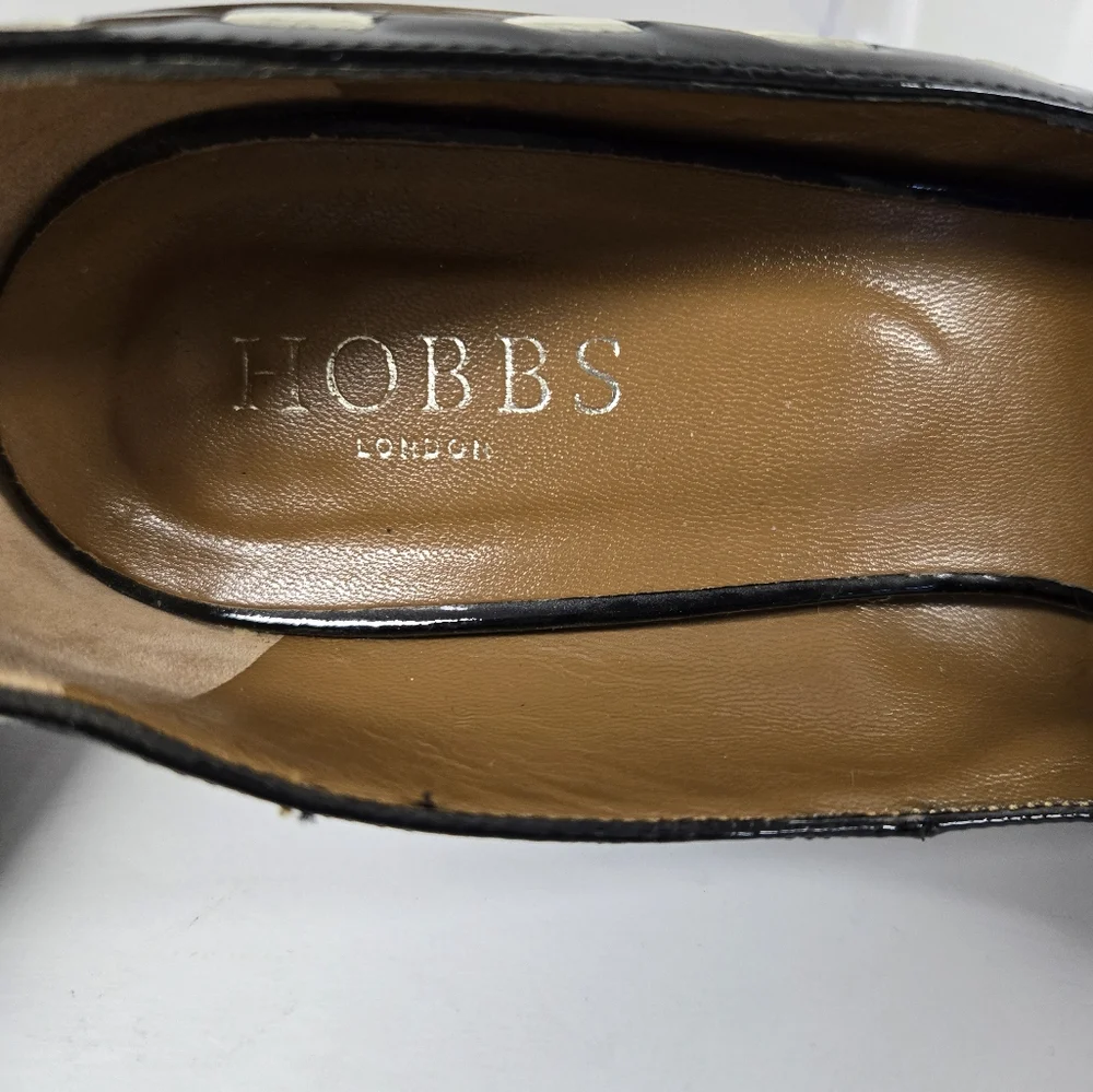 Hobbs Black Patent Leather Women's Stiletto Heels Size 8/39 - Picture 6 of 7